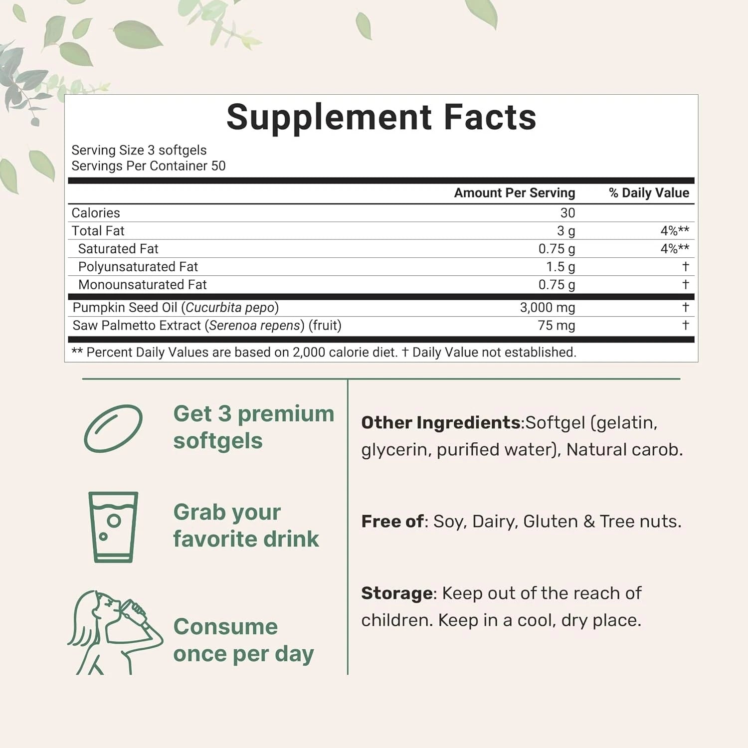 Micro Ingredients, Pumpkin Seed Oil, Cold Pressed, 300 Softgels